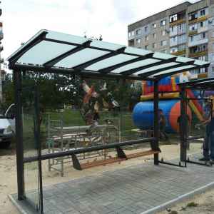 bus stops glass